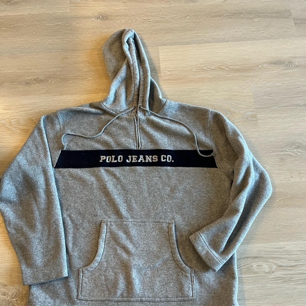 Vintage Polo Jean Co Fleece Pullover Hoodie
